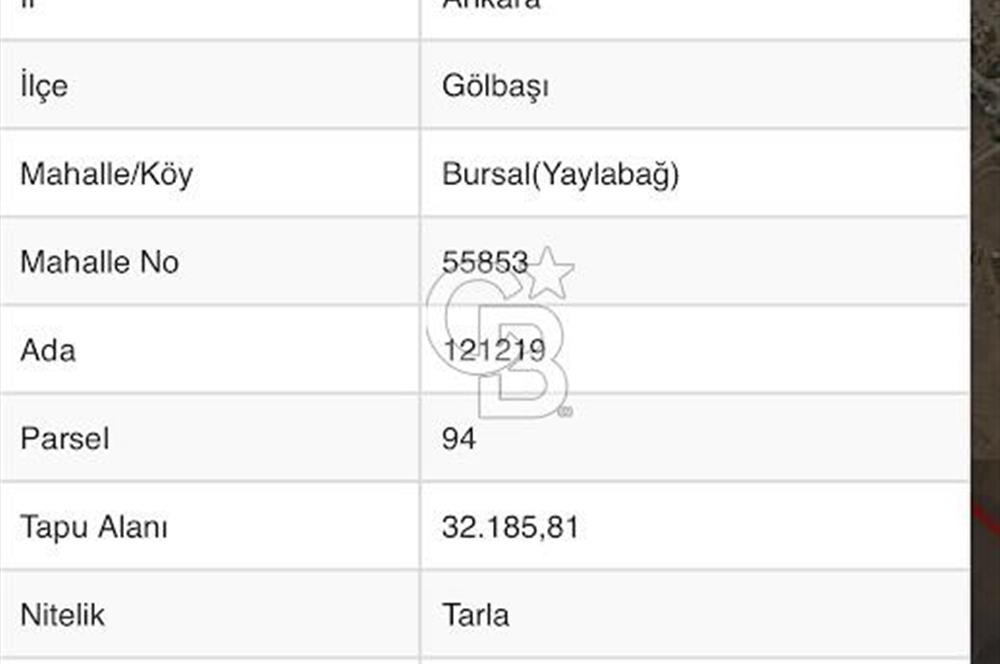 GÖLBAŞI YAYLABAĞ'DA ANA YOLA CEPHELİ SATILIK 349M2 SATILIK ARSA
