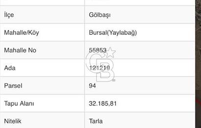 GÖLBAŞI YAYLABAĞ'DA ANA YOLA CEPHELİ SATILIK 349M2 SATILIK ARSA