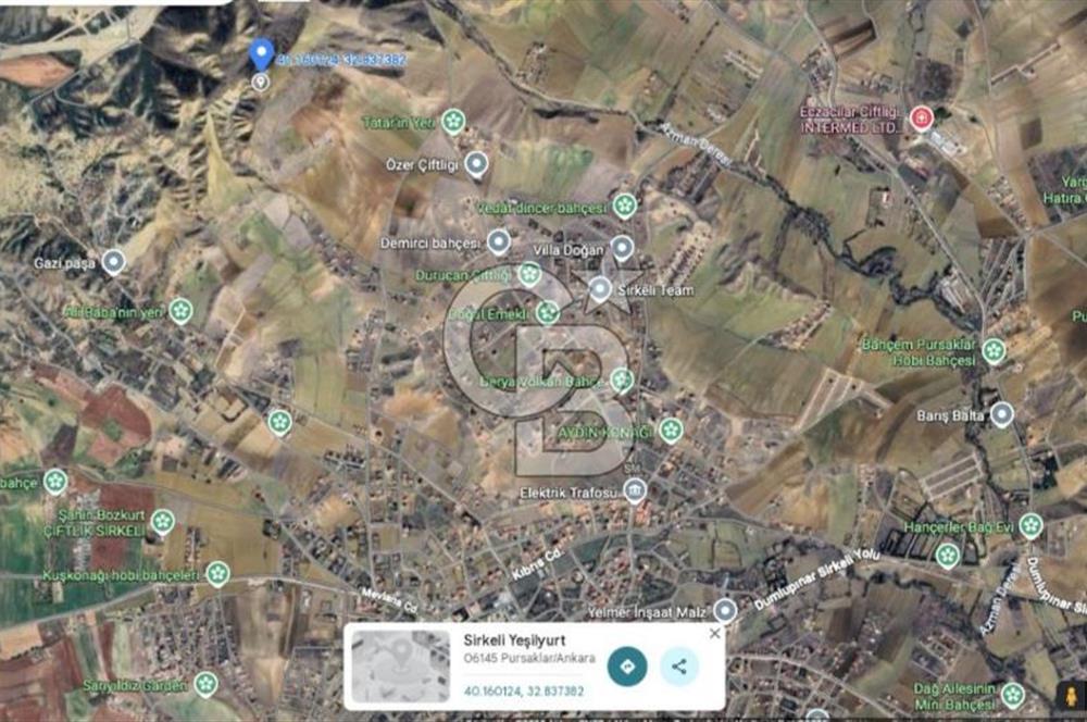 Pursaklar Yeşilyurt Mah.'de Satılık Tarla