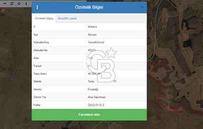 Sincan Temelli Ücret Mevkinde İmara Yakın Tek Tapu Tarla