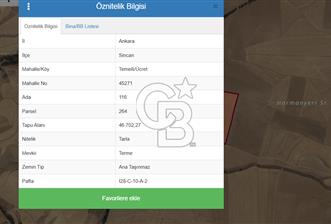 Sincan Temelli Ücret Mevki İmara Yakın Satılık Tek Tapu Tarla - 10 - 312920