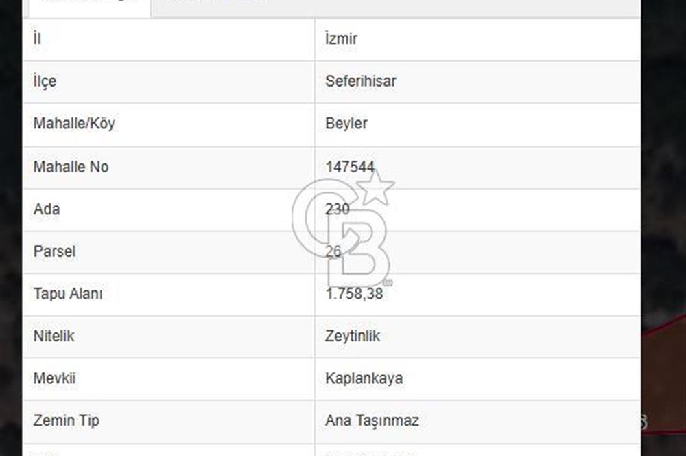 SEFERİHİSAR BEYLER MAH. SATILIK ZEYTİNLİK