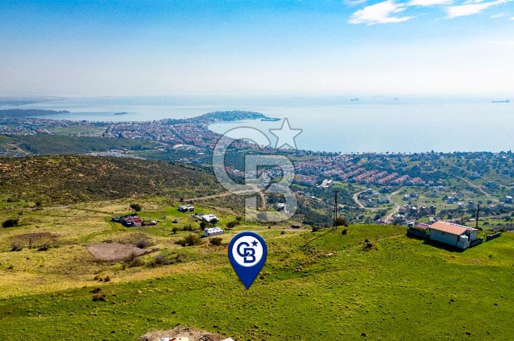 Çandarlı Koru Mevkii'nde Satılık Deniz Manzaralı 357 m2 Arsa