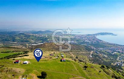 Çandarlı Koru Mevkii'nde Satılık Deniz Manzaralı 357 m2 Arsa