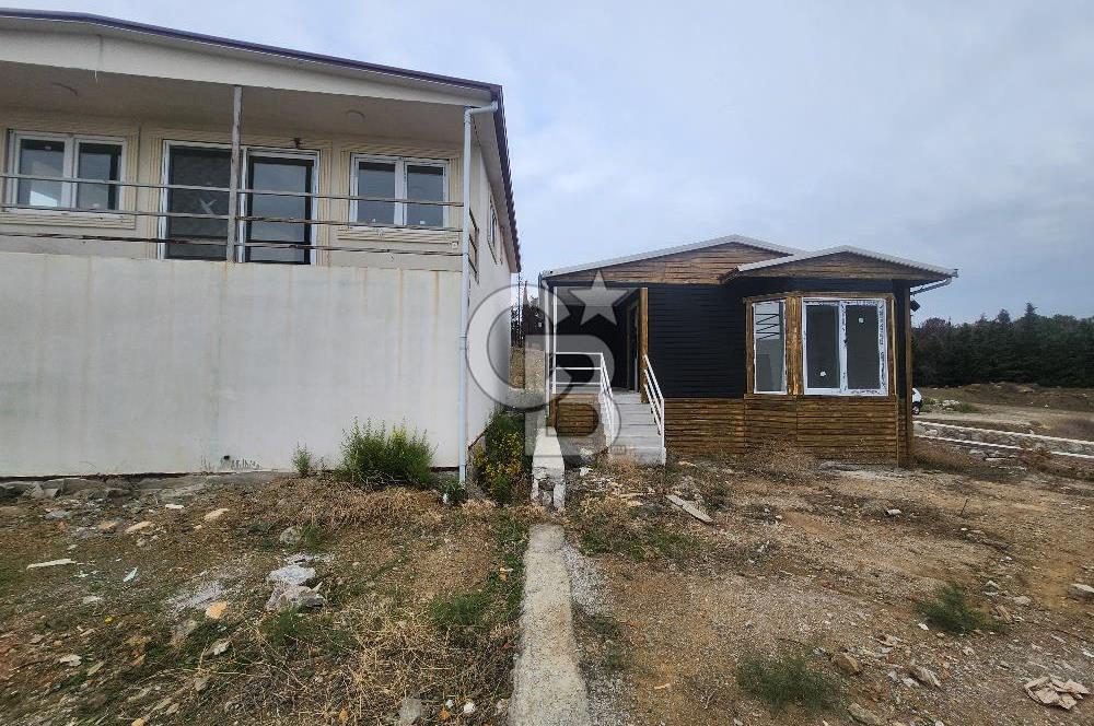 Seferihisar Satılık 2+1 Prefabrik Ev ve Arsası Deniz Manzaralı