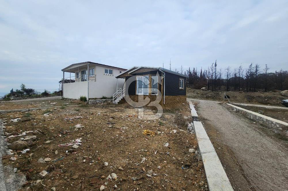 Seferihisar Satılık 2+1 Prefabrik Ev ve Arsası Deniz Manzaralı