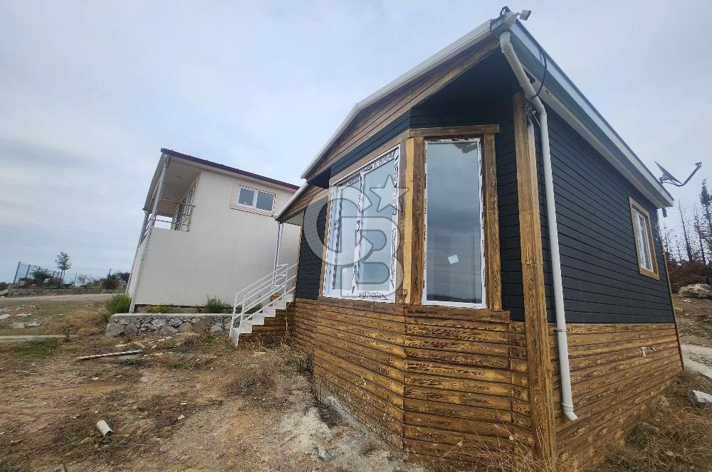 Seferihisar Satılık 2+1 Prefabrik Ev ve Arsası Deniz Manzaralı