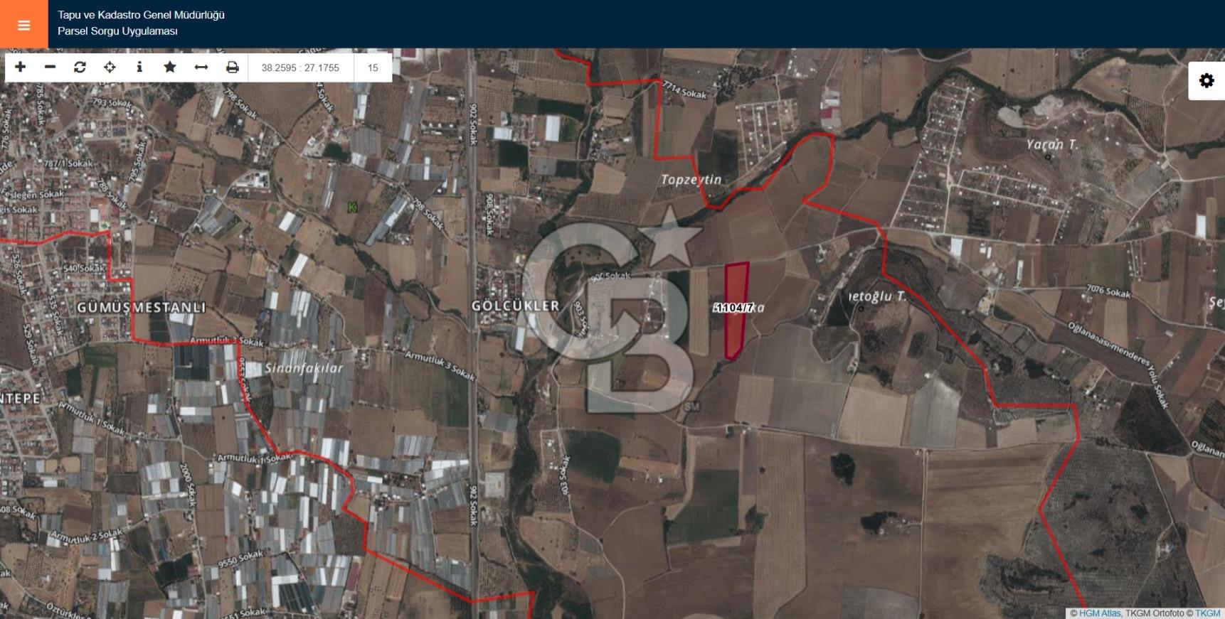 Menderes Gölcükler Kadastral Yolu Olan Satılık Bağ