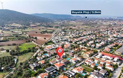 ALAÇATI GÖBENE SATILIK 3+1 MÜSTAKİL HAVUZLU VİLLA