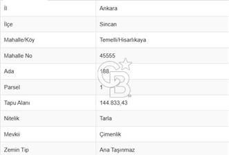 ANKARA SİNCAN TEMELLİ KÖYÜ SATILIK TARLA - 9 - 313095