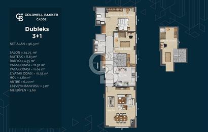 GÖZTEPE MARMARAYDA SATILIK 3+1 DUBLEKS DAİRE