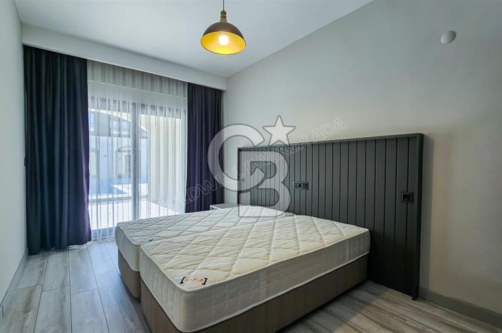 KUŞADASI KUŞTUR MAH. GENİŞ BAHÇE PAYI OLAN EŞYALI 1+1 RESİDENCE 