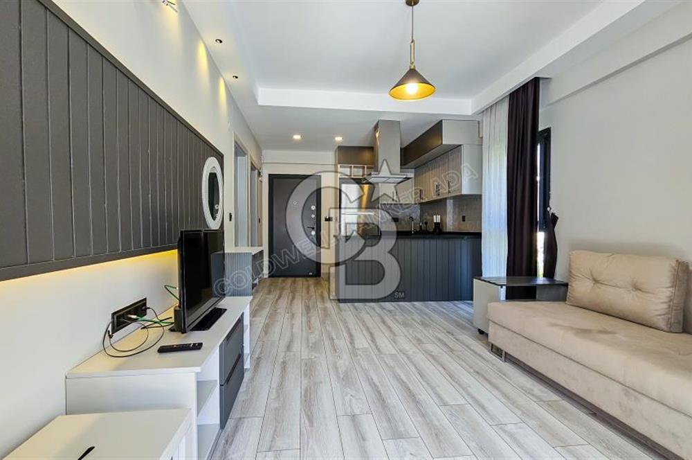 KUŞADASI KUŞTUR MAH. GENİŞ BAHÇE PAYI OLAN EŞYALI 1+1 RESİDENCE 