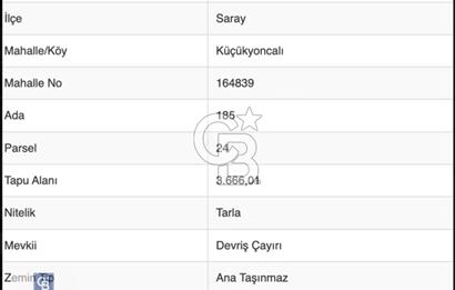 SARAY KÜÇÜKYONCALI YERLEŞİME YAKIN 307 M2 TARLA
