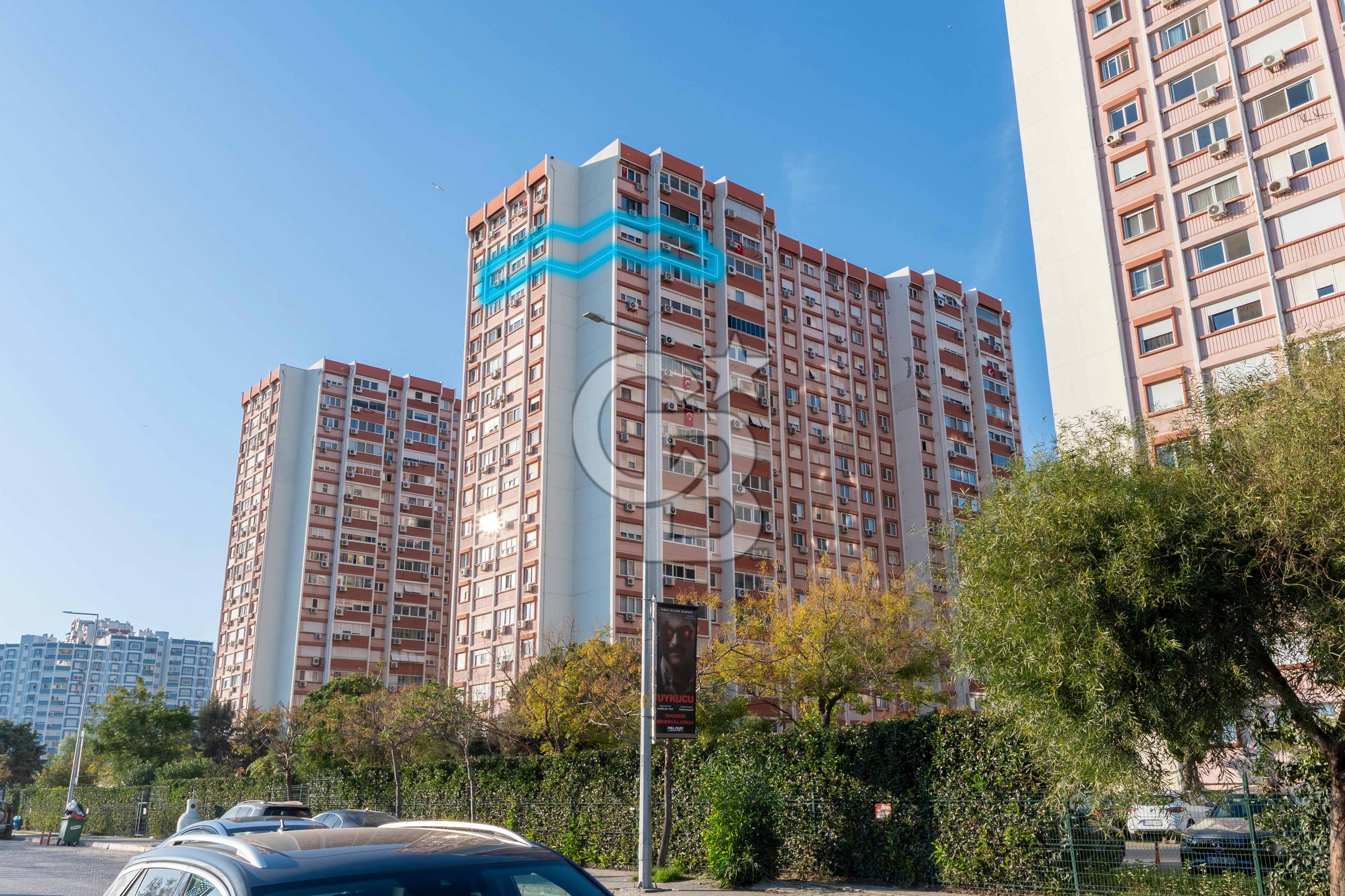 Mavişehir Pamukkale5 Tadilatlı Deniz Manzaralı Satılık 3+1 Daire
