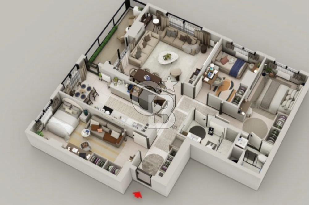 Karşıyaka Yalı Mahallesinde Yeni Binada Büyük 3+1 Satılık Daire