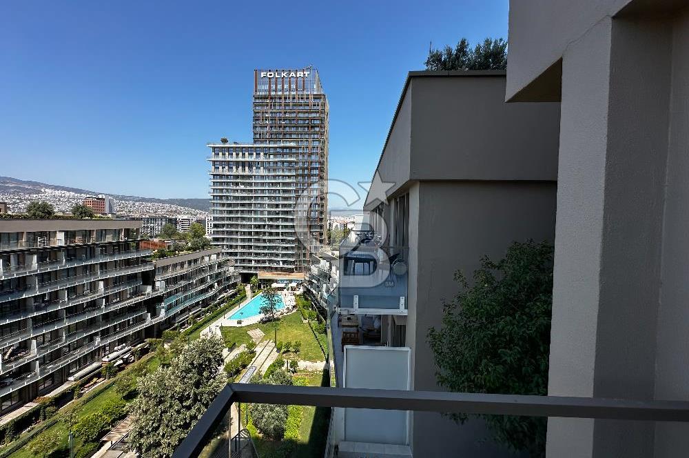 Folkart Incityde Satılık Büyük Balkonlu Havuz Körfez Cepheli 1+1