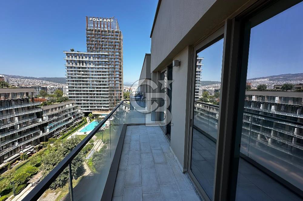 Folkart Incityde Satılık Büyük Balkonlu Havuz Körfez Cepheli 1+1