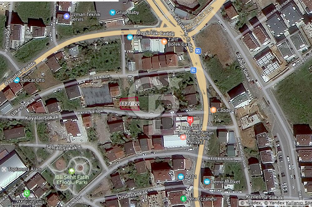 CB'DAN SULTANBEYLİ MİMAR SİNAN, 300M2 MÜSTAKİL İMARLI KONUT ARSA