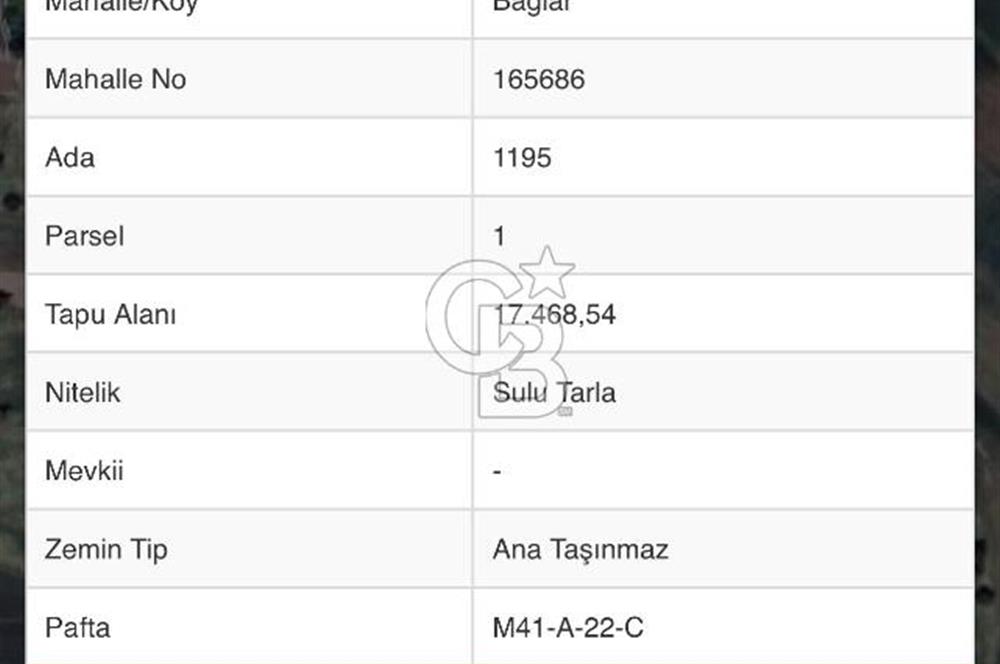 ADIYAMAN KAHTA DA 17.468 m2 YATIRIMLIK TARLA