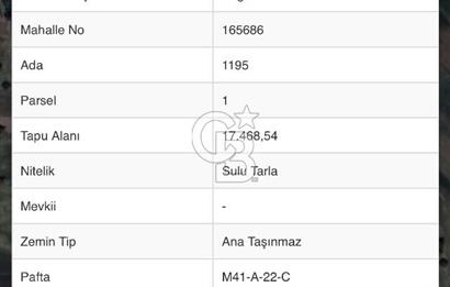 ADIYAMAN KAHTA DA 17.468 m2 YATIRIMLIK TARLA