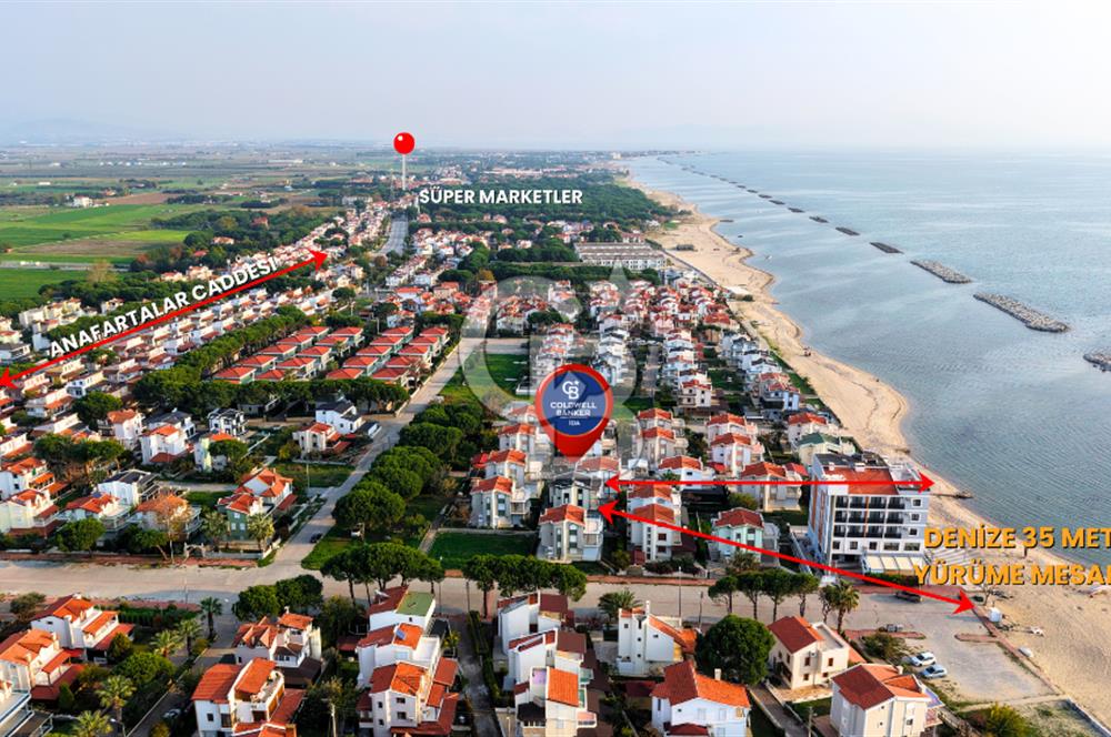 Ayvalık Altınova'da Denize 35 metre, Nezih Lokasyon da Villa