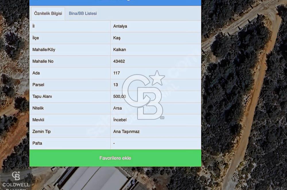 KAŞ KALKAN'DA SATILIK ARSA
