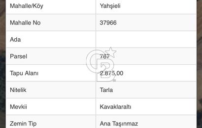ÇANAKKALE BAYRAMİÇ YAHŞİELİ KÖYÜ 2875 M2 TARLA