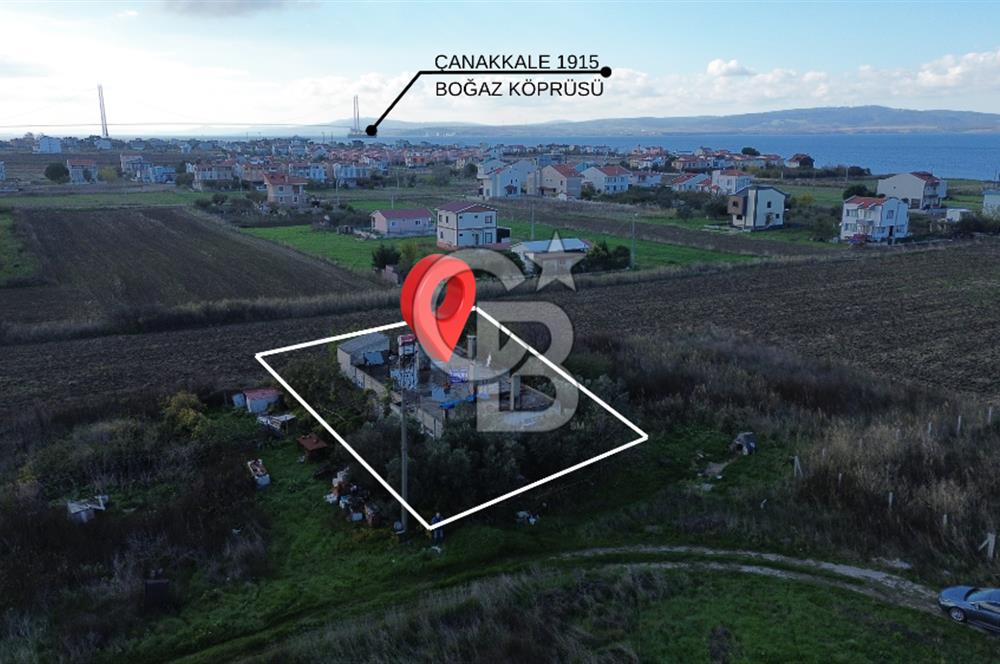 ÇANAKKALE ÇARDAK'TA DENİZ VE KÖPRÜ MANZARALI SATILIK MÜSTAKİL EV