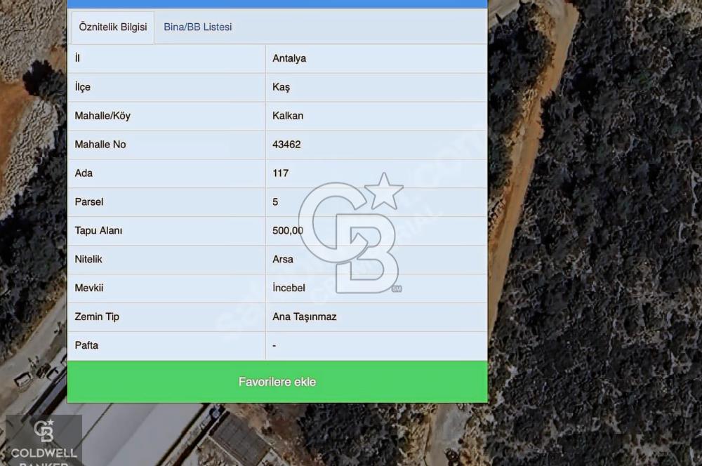 KAŞ KALKAN'DA SATILIK ARSA
