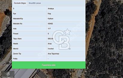 KAŞ KALKAN'DA SATILIK ARSA