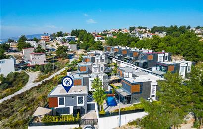 KUŞADASI SOĞUCAK YOLA YAKIN FULL DENİZ MANZARLI VİLLA