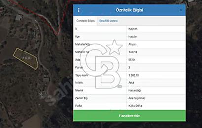 KAYSERİ-HACILAR AKYAZIDA SATILIK VİLLA ARSASI