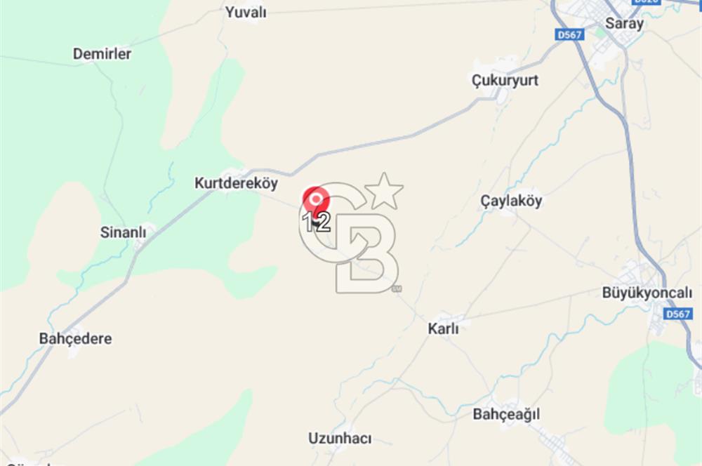 Tekirdağ Saray'da İdeal Konumda 8.750 m² Satılık Verimli Tarla