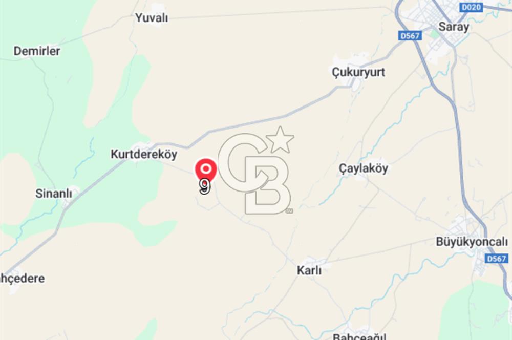 Tekirdağ Saray Kurtderede 10.000 m² Satılık Fırsat Tarla!