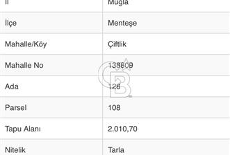 Menteşe Çiftlik Köyünde 2 Dönüm Yatırımlık Satılık Tarla - 8 - 313901