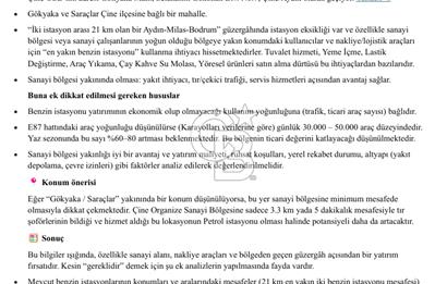 Aydın Çine Saraçlar'da Emsalsiz Konum Kurulu Düzen Ticari Yatırım Fırsatı