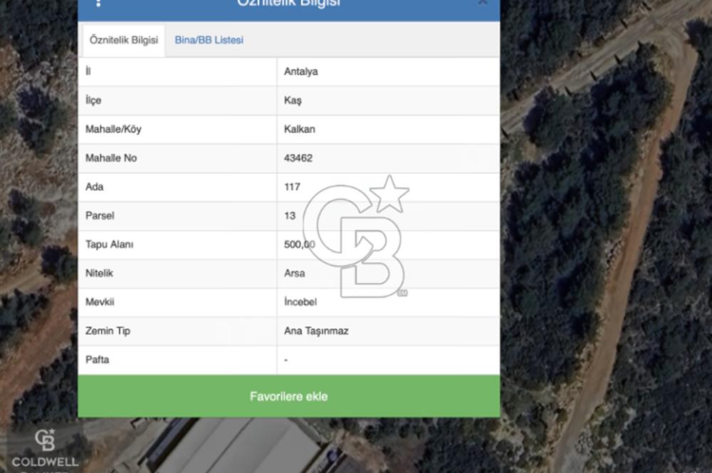 KAŞ KALKAN'DA SATILIK ARSA