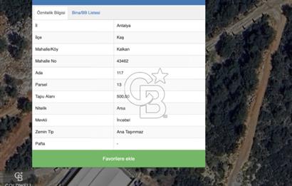 KAŞ KALKAN'DA SATILIK ARSA