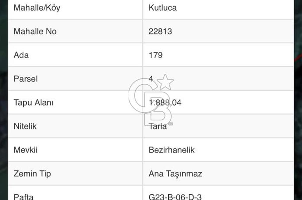 Körfezde kutluca mh de satılık Arsa 