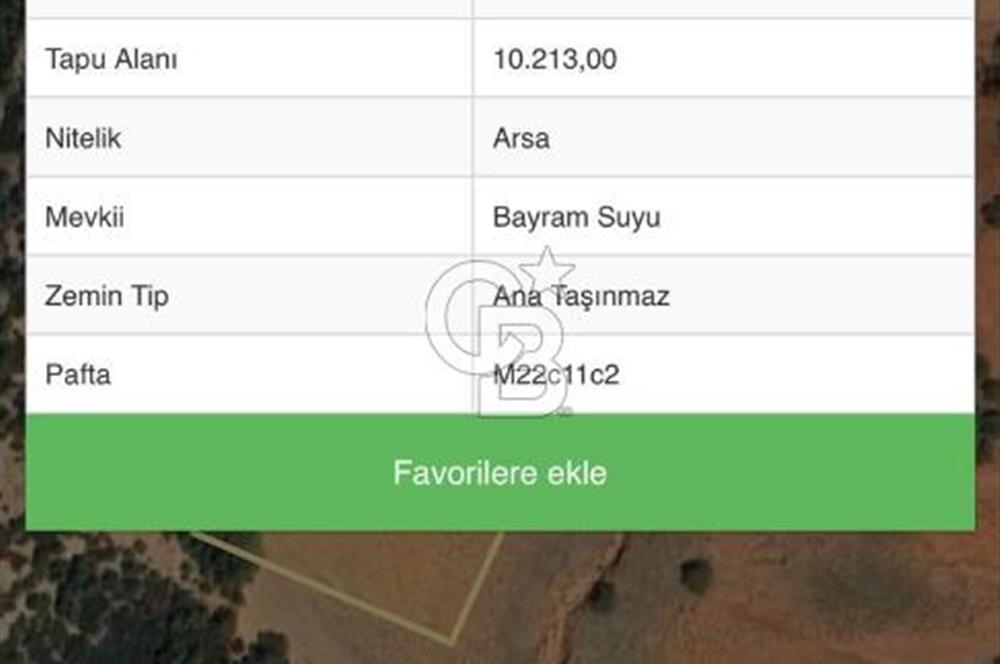 Serinhisar Cumhuriyet Bayram Suyu Mevk 10.213.00 m² Satılık ARSA