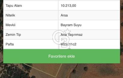 Serinhisar Cumhuriyet Bayram Suyu Mevk 10.213.00 m² Satılık ARSA