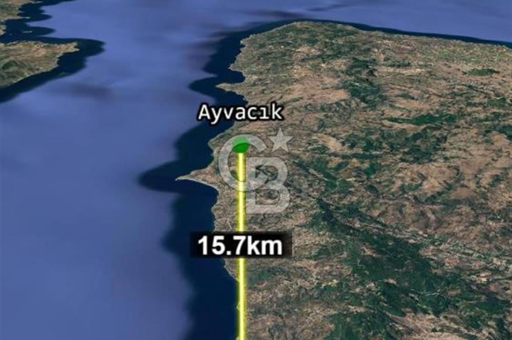 Ayvacık Ahmetçe Köyü'nde 621 m²ZeytinlikSahile 400m,Anayol 800m