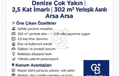 Coldwell Banker'dan Kepez sahilde 2,5 Kata imarlı Satılık arsa