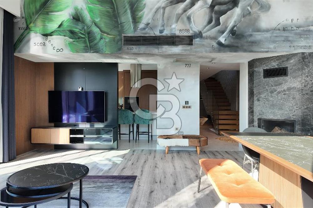 URLA KUŞÇULAR’DA MÜSTAKİL HAVUZLU, AKILLI EV SİSTEMLİ, ŞÖMİNELİ LÜKS VİLLA