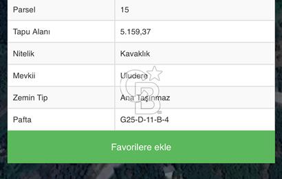 Sakarya Karapürçek Uludere de 5159 m2 SATILIK TARLA