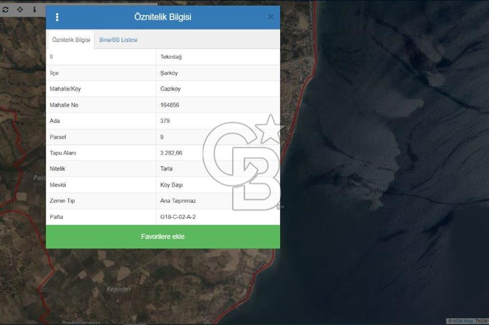 Tekirdağ Şarköy' de Yola Cepheli Satılık Tarla Üzüm Bağları