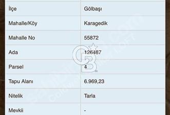 GÖLBAŞI KARAGEDİKTE 7 DÖNÜM YATIRIMLIK TARLA - 1 - 314722
