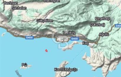 ANTALYA KAŞ DENİZE 319 M. TEK TAPU 3499 M2 SATILIK TARLA