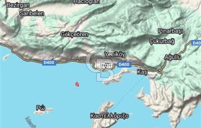 ANTALYA KAŞ DENİZE 319 M. TEK TAPU 3499 M2 SATILIK TARLA
